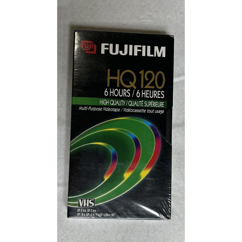 Fuji Film VHS Blank Video Tape 6 hours HQ 120 High Quality NEW SEALED